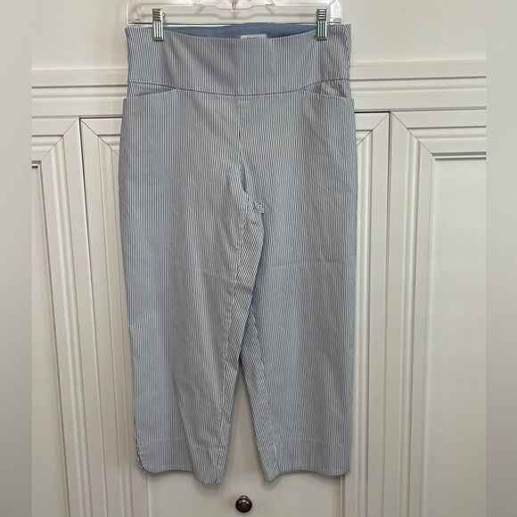 S.C.& CO. Women’s Stripe Tummy Control Capri Pants Size 10 - Picture 4 of 10